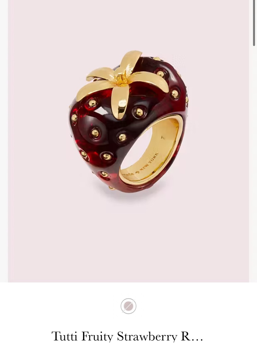 Kate Spade Tutti Fruity Accent Statement Ring for Women